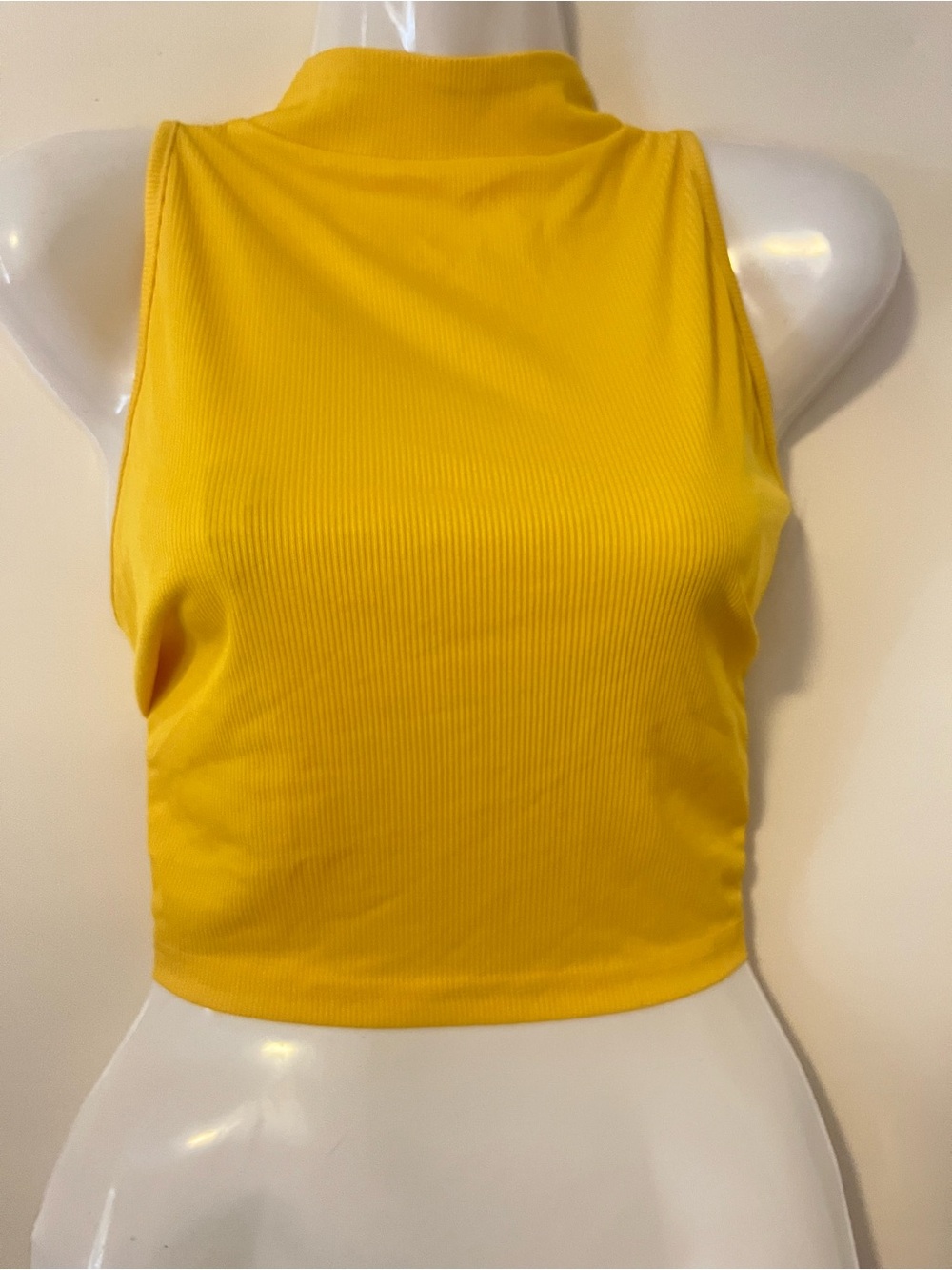 Yellow Ribbed Women’s Intimate Top - XX-L - Picture 3 of 8